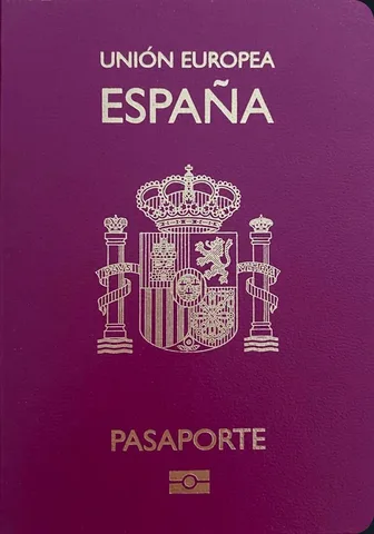 The Spanish passport cover