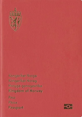 The Norwegian passport cover