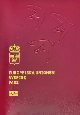 The Swedish passport cover