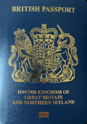 The British passport cover