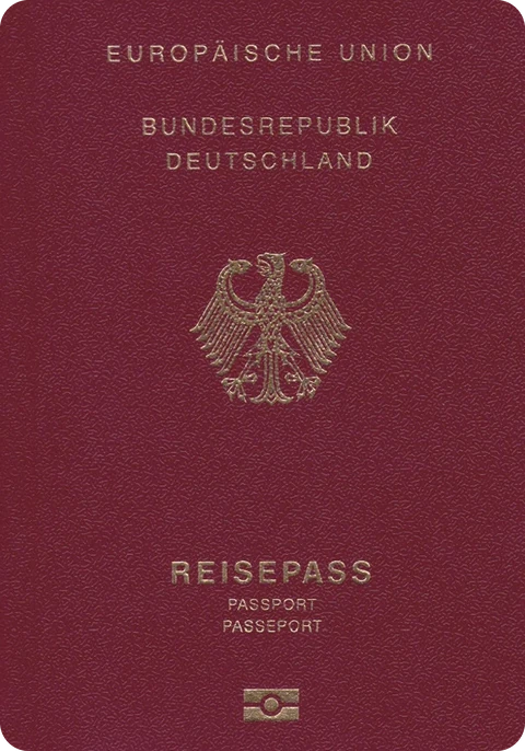 The German passport cover, as Belong Germany shows it
