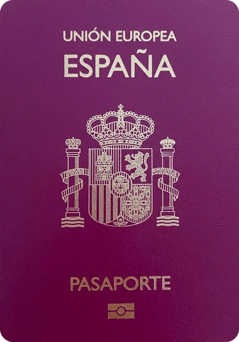 The Spanish passport cover, as Belong Spain shows it