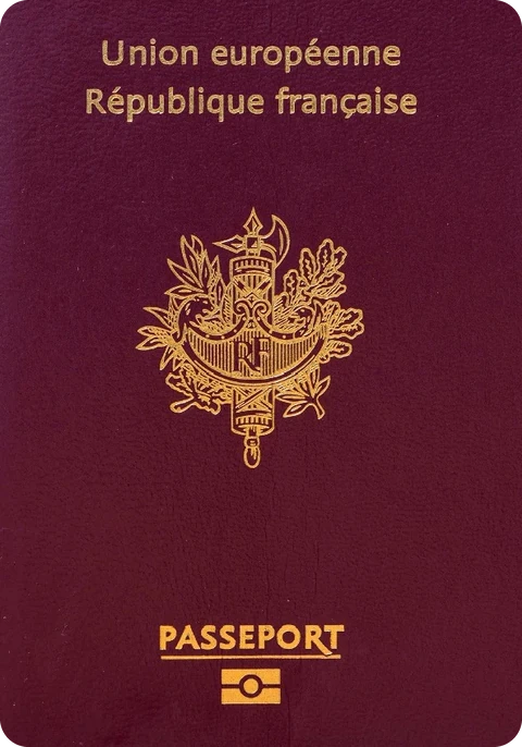 The French passport cover, as Belong France shows it